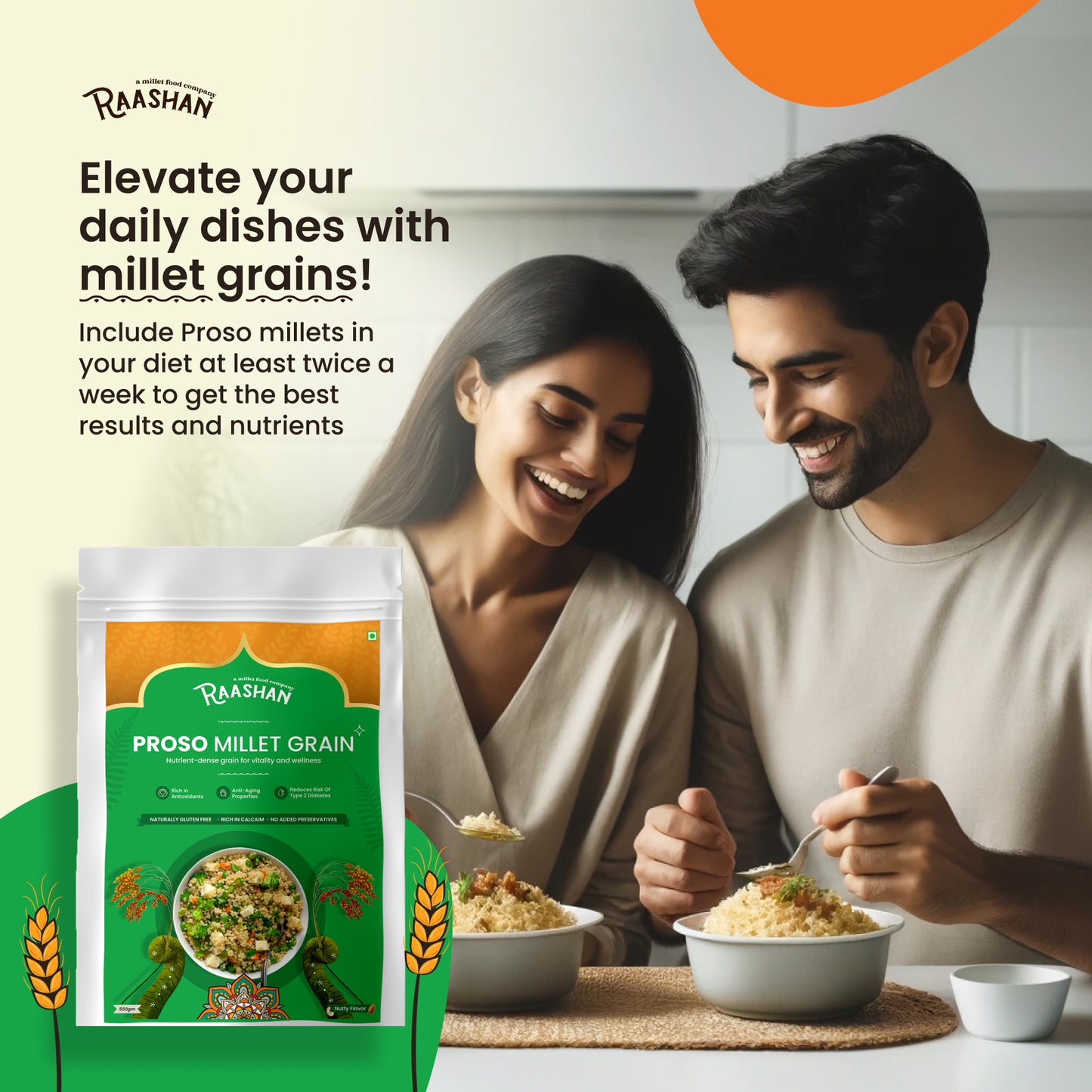 Rasshan's Proso Millet Rice with Anti-aging properties | Best for Pulao, Rice, Snacks, Salads