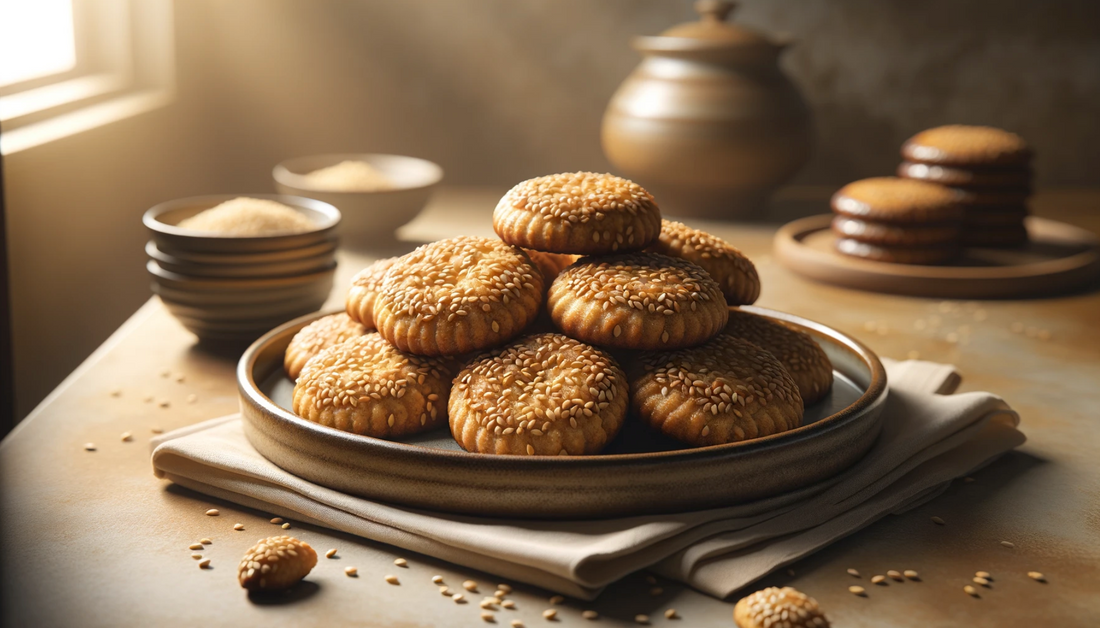 Crunchy sorghum/ jowar sesame cookies recipe